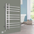 Towel Warmer Wall Mounted Heated Towel Rail Radiator Square Electric Towel Rack Stainless Steel Towel Heater for Home Bathroom 9 Bars