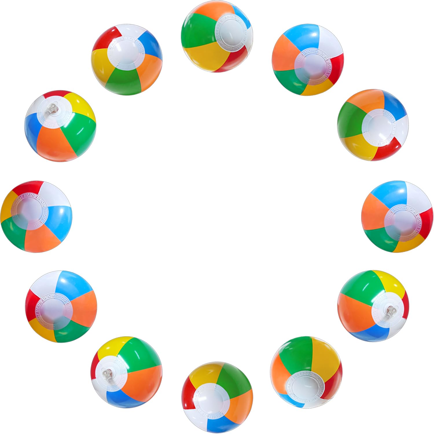 Jishi Mini Beach Balls Bulk 12-Pack 8" Kids Pool Toys Inflatable Pool Floats Water Toys, Hawaiian Luau Party Decorations Toddler Summer Games, Blow Up Swimming Pool Party Favors Birthday Gift Supplies