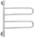 Bathroom Wall Heater Electric Heated Towel Rack 180° Rotatable Hot Towel Warmer Bathroom WallMounted Stainless Steel Towel Rackand Drying Rack Polish Chrome 4 Bars