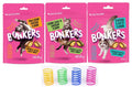 Bonkers Cat Bites, Crunchy & Soft, 3 Oz Resealable Bag, 3 Pack - 1 Paw Lickin' Chicken, 1 Catnip Chick N' Cheddar, and 1 Seafood & Eat It! Flavor, Plus 4 Cat Spring Toys