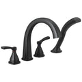 Delta Stryke Roman Tub Faucet with Hand Shower, Matte Black Deck Mount Bathtub Faucet, Matte Black T4777-BL (Valve Not Included)