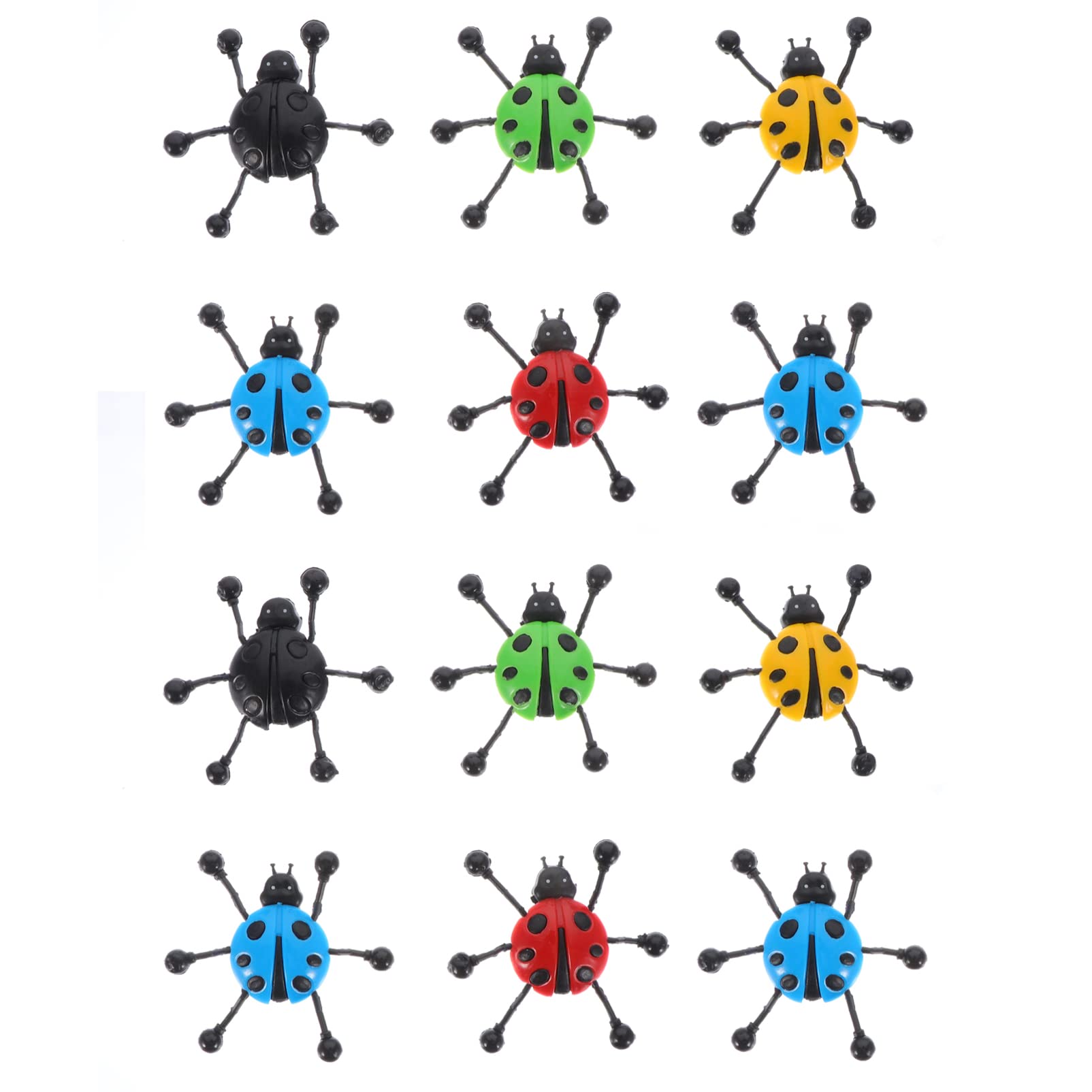 TOYANDONA 12pcs Sticky Wall Climbers, Creative Stretchy Sticky Bug Toy Window Crawler Toys for Kids Party Favor Tricky Novelty Toys (Random Color)