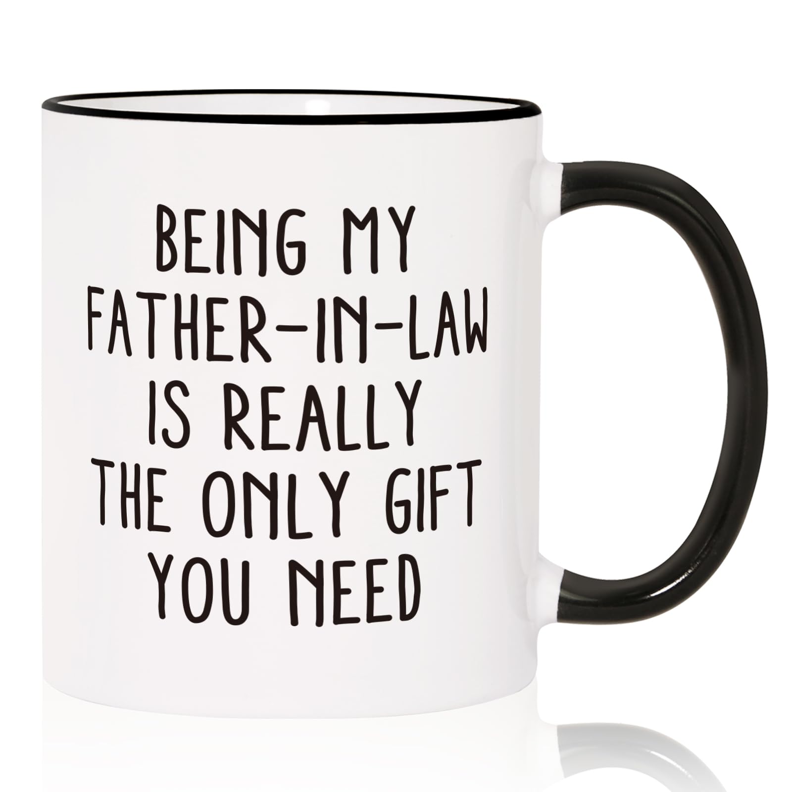 Shqiueos Funny Gifts for Father-in-Law Coffee Mug 11oz, Gag Father-in-Law Christmas Gift & Birthday Gifts, Fathers Day Present from Daughter-in-Law or Son-in-Law Ceramic Cup