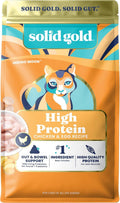 Solid Gold High Protein Dry Cat Food - Grain Free & Gluten Free Chicken Cat Dry Food w/Probiotics for Gut Health & Digestion - High Fiber & Omega 3 - Low Carb Superfood Kibble for Cats All Ages -12LB
