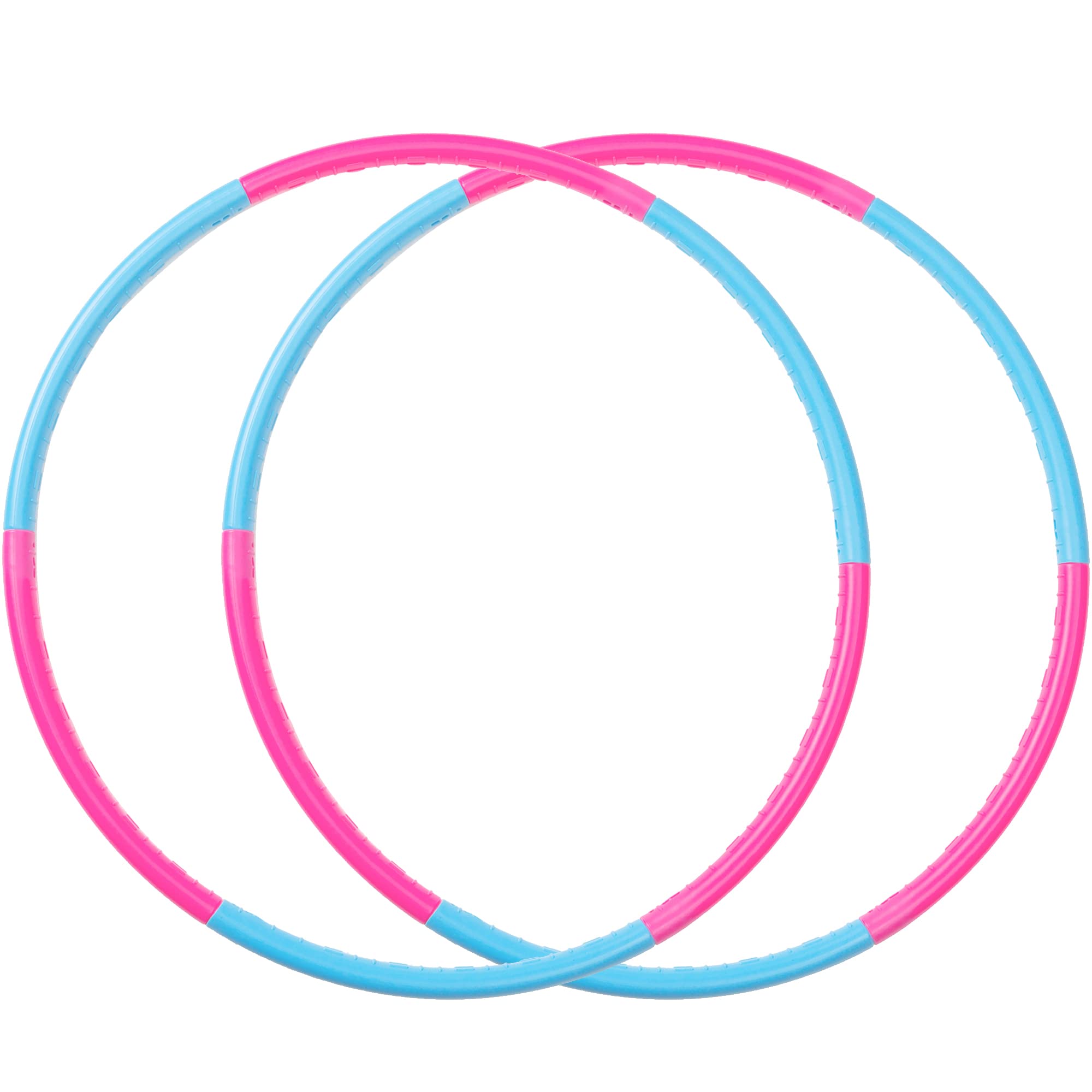 Liberry Kids Exercise Hoop, Detachable & Size Adjustable Toy Hoop, Professional Fitness Rings, Sport Gift in Blue, Pink