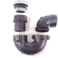 United States HDW P118C Chrome Finish Mobile Home Tub Drain Assembly Kit, Black