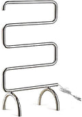 Bathroom Wall Heater Free Standing Electric Heated Towel Warmer, 5 Bar Stainless Steel Laundry Dryer Rail Rack Electric Heated Towel Warmer