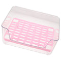 Beaupretty Acrylic High-Sided Cat Litter Box with Splash Guard Medium Pink Kitten Litter Pan Potty for Indoor Cats Portable Pet Toilet for Supply and Housebreaking