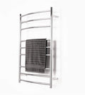 Bathroom Wall Heater Stainless Steel Electric Towel Rack, Curved Electric Heating Towel Bar, 9-Layer Towel Warmer,Open Line