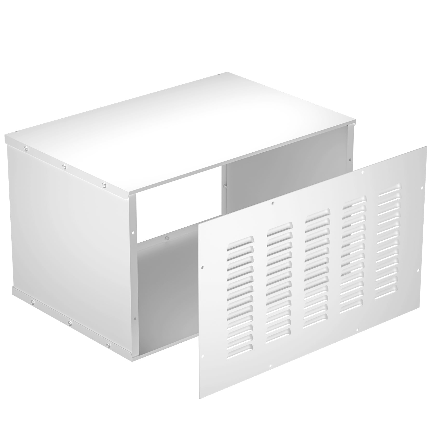 Upgraded PTAC Wall Sleeve, 26.1”L x 15.5“W Metal Wall Sleeve with Exterior Grille for Packaged Terminal Air Conditioners, Ventilation & Drain Hole Design, Noise-reducing Waterproof