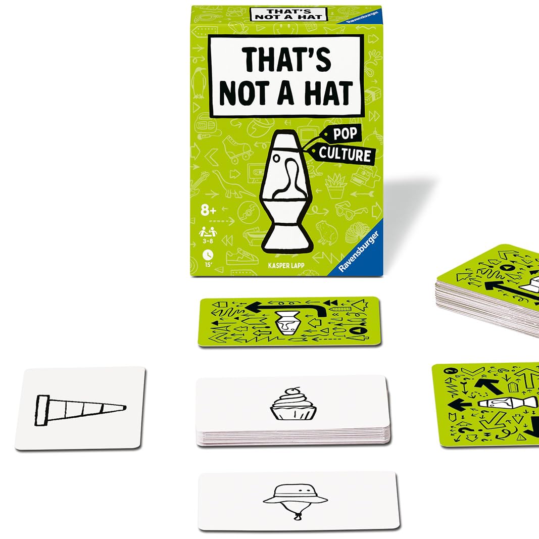 Ravensburger that’s Not A Hat - Pop Culture - Fun Bluffing & Memory Party Card Game for 3-8 Players | Fun Entertainment for Families |Travel Friendly
