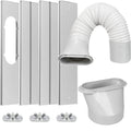 Portable Air Conditioner Window Vent Kit with 5.9" Exhaust Hose, AC Window Vent Kit Adjustable 59" Length Hose for A/C Unit Universal for Sliding Vertical/Horizontal Windows