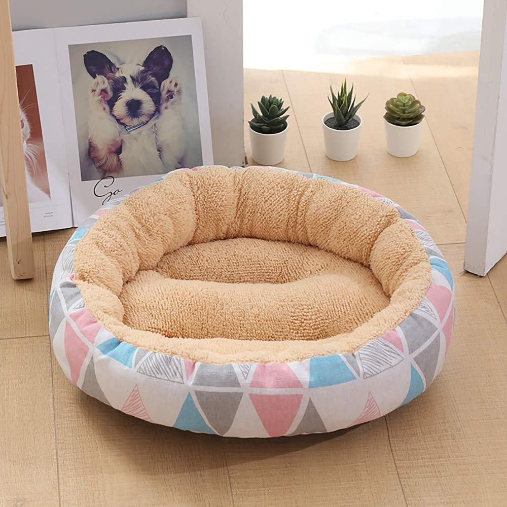 Beige/Polygonal Fashion Pet Supplies Kennel Cat Litter Small Medium Dog 50 50 14 cm Pet Dog Mat