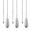 3 Pack Wooden Copper Ceiling Fan Pull Chains Extension Silver Color Chain Pulls