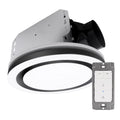 Akicon Exhaust Fan Light with Dimmer Switch, 90 CFM, 1.5 Sones Bathroom Exhaust Fan, 15W Dimmable 3CCT LED Light with 5W Night Light Ventilation Fan for Bathroom and Home, Round, Black