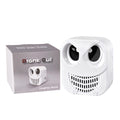 Prank Owl Motion Activated Sound Effects Machine - 360+ Dad Jokes and Hilarious Sounds - Ultimate Gag & Practical Joke Toys for Home Office Party - Laugh Trigger Funny Gifts, White
