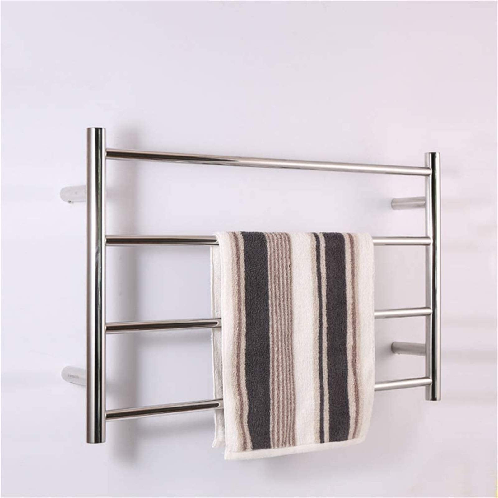 Bathroom Wall Heater Stainless Steel Heated Towel Warmer Bathroom Electric Heating Towel Rack 500×800×120Mm Open Line (Color : Open Line) (Hidden Line) (Open Line)
