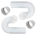 Air Conditioner Exhaust Vent Hose - 5.9" Diameter, 59" Length, Universal Clockwise Thread Air Vent Compatible with Honeywell, Whynter, Frigidaire 2 hoses w/ 2 couplers 4pcs