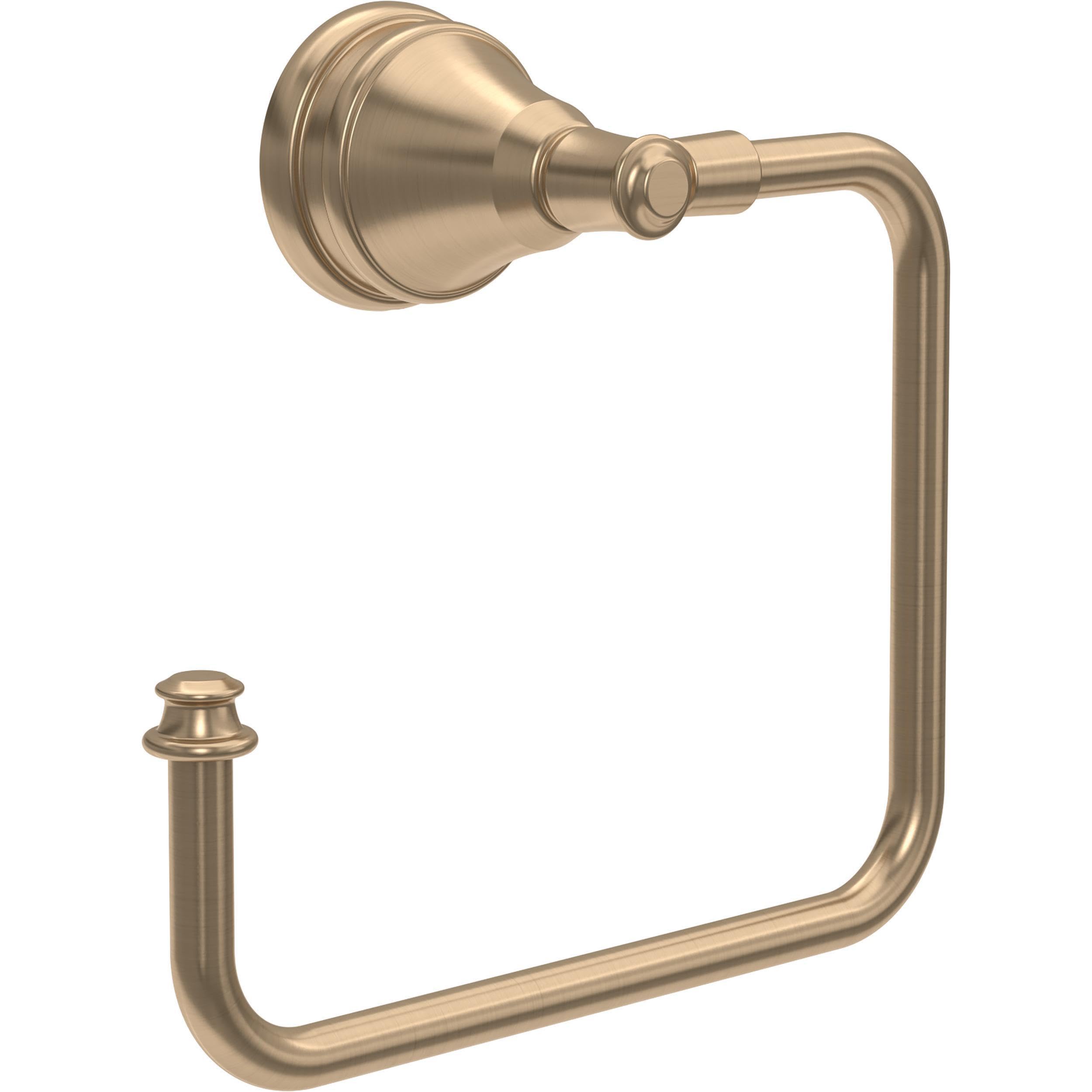 Delta Mylan (1-Pack) Hand Towel Holder Champagne Bronze Towel Racks for Bathroom Wall Square Towel Ring Holder for Bath Towel Hanger for Kitchen, Bathroom Accessories MYN46-CZ