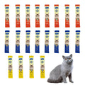 20 Tubes Creamy Lickable Cat Treats Squeezable Creamy Puree Cat Treat with Chicken Salmon Tuna 3 Flavors Variety Pack Healthy Wet Cat Food Pate for Cats Kitty