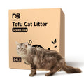 Cat Litter 24LB/4 Packs Dust-Free Clumping Tofu Cat Litter Quickly Absorb Odors Toilet Can Flush Into The Toilet Pure Natural tofu cat Litter (Green Tea)