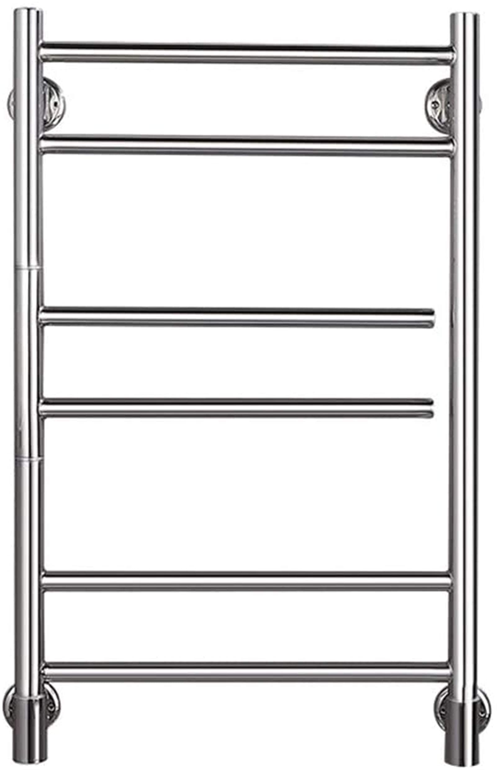 Heated Towel Rail Rails Electric Towel Rack, 180° Rotatable Hot Towel Warmer, Bathroom WallMounted Stainless Steel Towel Rack and Drying Rack,Polish Chrome,6,HardWire (