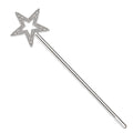 13 Inches Fairy Wand Silver Star Wand, Magic Sticks Princess Angel Role Play Costume Accessories for Halloween Birthday Party Cosplay (Silver)