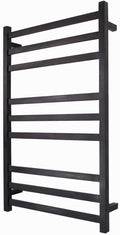 Bathroom Wall Heater Electric Towel Drying Rack for Bathroom, Electric Towel Rail, Hot Towel Warmer for Bath Hardwired Heated Drying Rack Matte Black, 90W,Hardwire