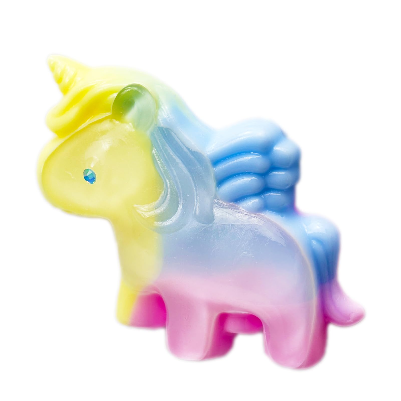 Colorful Unicorn Tabas Squeeze Toys, Handmade Sticky Stress Relief Horse Animal Squishies Toy for Kids & Adults Gift Decoration