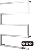 Heated Towel Rail Rails Towel Warmer Towel Warmer Heated Drying Rack with Built-in Timer Wall Mounted Electric Heated Towel Drying Rack for Bathroom Home Hotel 304 Stainless Stee
