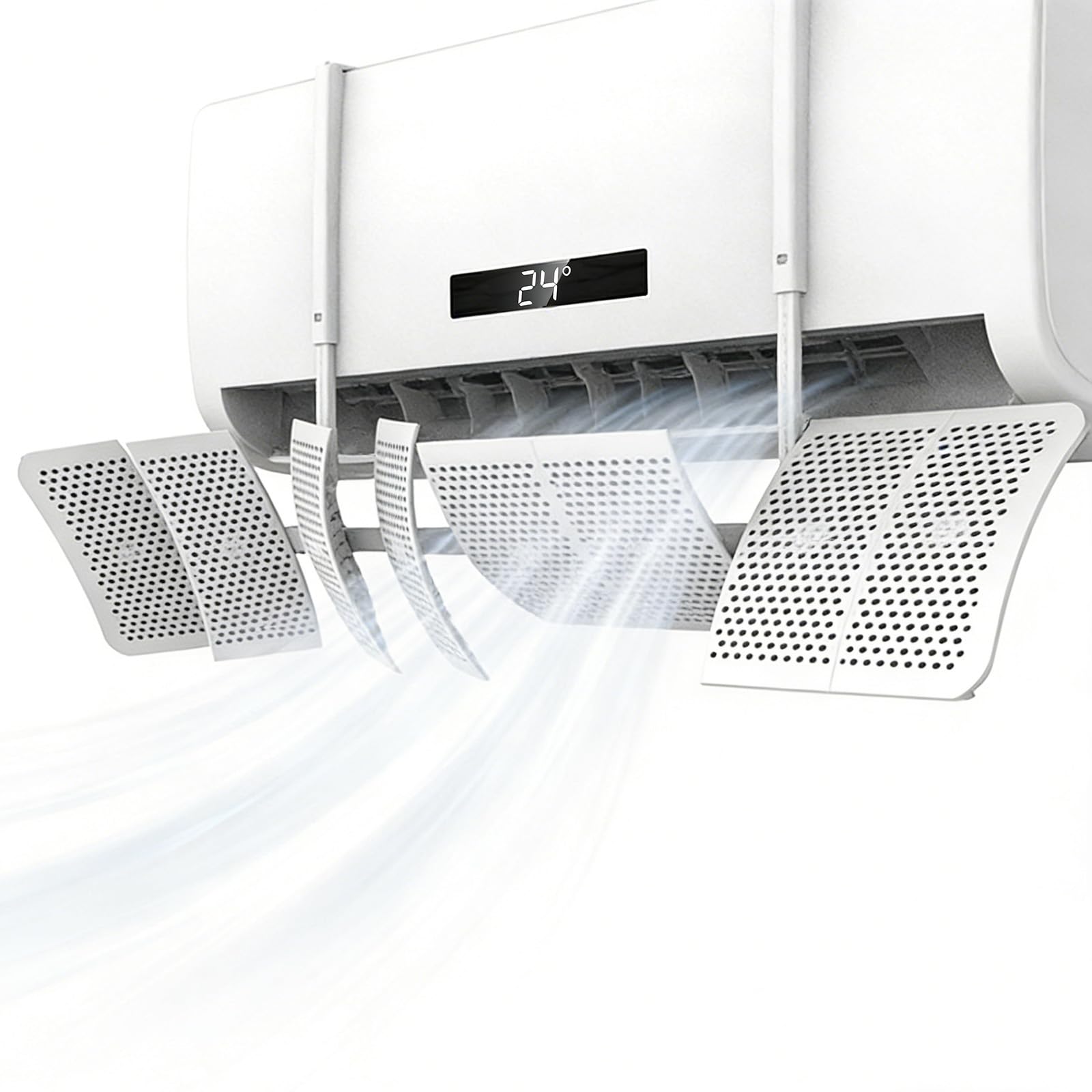 Air Conditioner Deflector, Adjustable AC Vent Deflector for Mini Split, Stops Direct Airflow Without Blocking Cooling, Improves Room Comfort