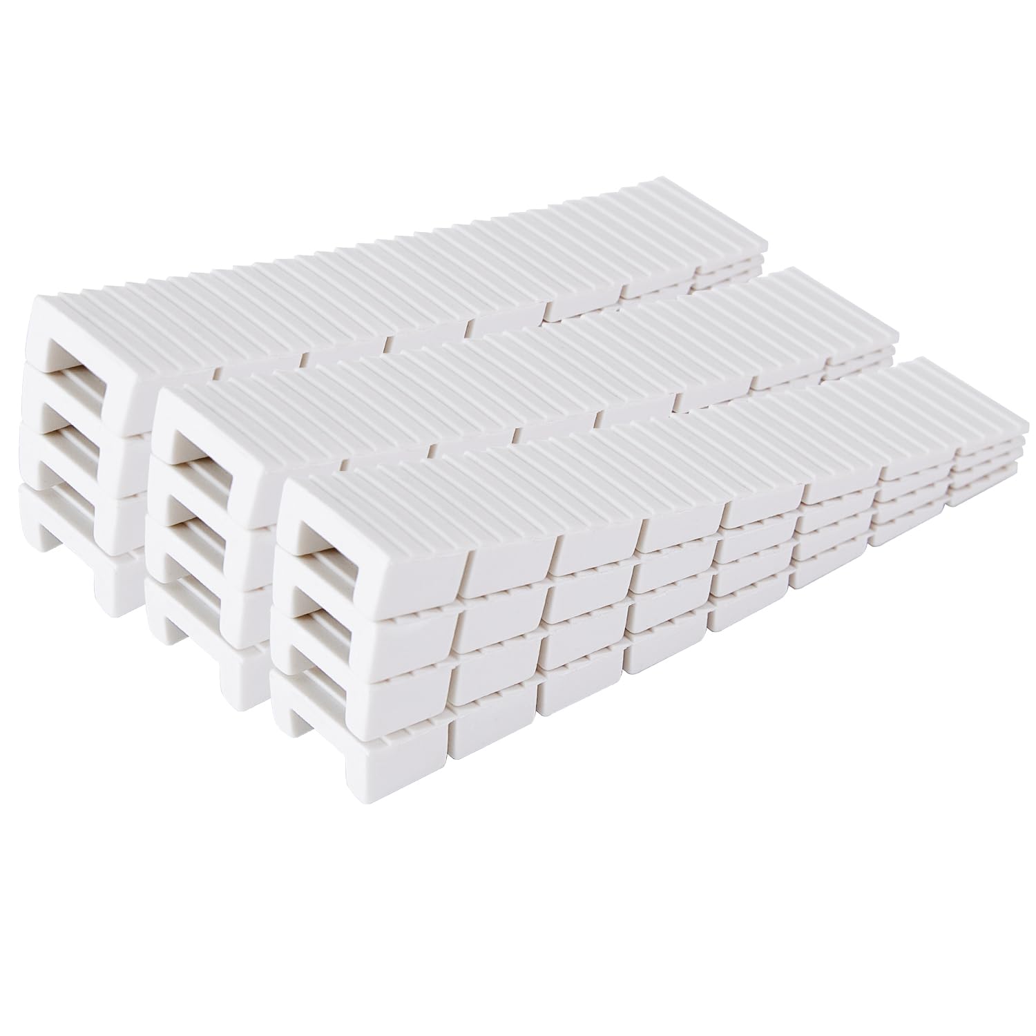 12 Pack White Multi Purpose Furniture Plastic Shims for Leveling Extreme Weight Capacity Wedges Easy to Snap Cut-to-fit Size Leveler for Toilet Shims, Doors, Windows, Sheds, Table