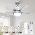 Socket Fan Light with Remote – Small Ceiling Fan with Light, 3 Colors, 5 Dimmable Levels, 1000LM LED, Fits Standard E26/E27 Sockets for Bedroom, Kitchen, Garage, Living Room