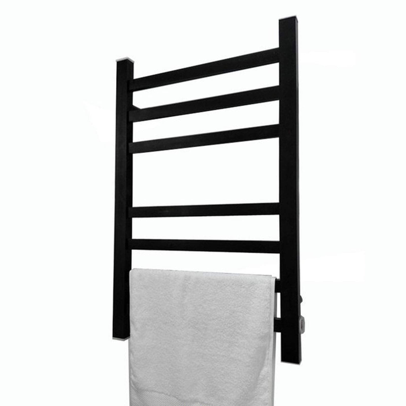 Towel Heater Wall Mounted Towel Warmer Plug-in Straight Home Bathroom 7 Bar Stainless Steel Space Saving Heated Drying Racks