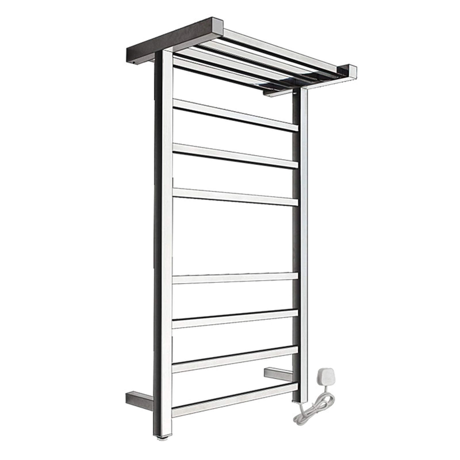 Towel Warmer/Towel Warmer Drying Rack, 304 Stainless Steel Electric Heated Towel Rail Radiator, Wall-Mounted Intelligent Heated Towel Rack for Bathroom, 450X600x110mm,Plug in (Plug in One Size)