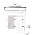 Electric Heated Bathroom Towel Rail Warmer Radiator Energy Saving Fast Heat Electric Towel Rack Space Aluminum