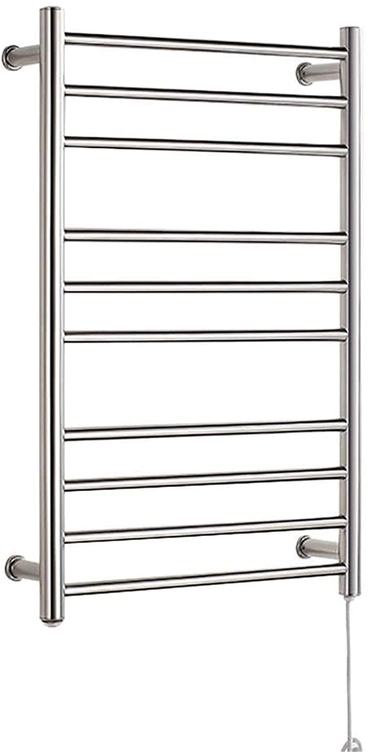 LUNEZY Heated Towel Rail Rails Towel Warmer,Wall Mounted Electric Towel Warmer with Built-in Timer Thermostat, 10-Bars Electric Warming Towel Rack and Drying Rack for Home Bathroom,Surfac