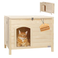 Petsfit Folding Litter Box Enclosure, No Tools Required for Assembly, Cat Litter Box Furniture Hidden, Fit Most of Litter Box, Dog House Cat House, 30" L×21" W×24.5" H