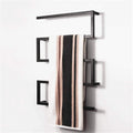 LUNEZY Heated Towel Rail Rails Towel Warmer,Towel Warmer, Electric Heated Towel Rack 304 Stainless Steel with Square Bars Towel Dryer for Bathroom Kitchen Hotel Bathroom Accessories (Colo