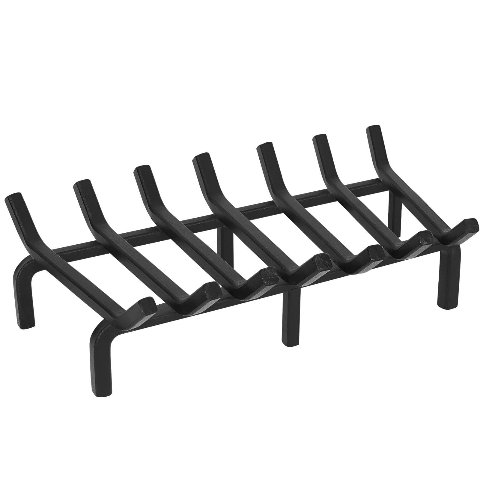 Fireplace Log Grate, Heavy Duty Solid Steel Wood Rack Stove Firewood Holder for Indoor Hearth Outdoor Fire Pit Chimney Hearth Kindling Tool (24 inch)