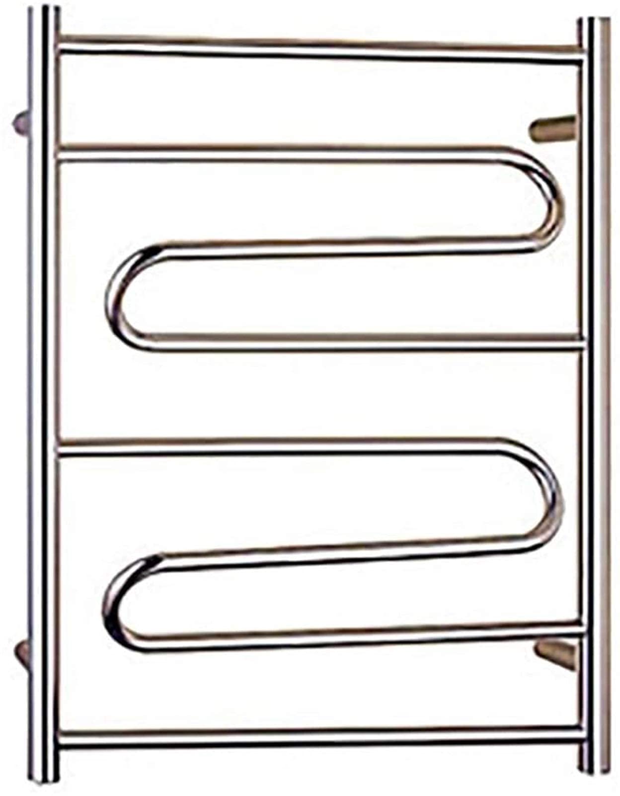 LUNEZY Heated Towel Rail Rails Electric Towel Warmer Rack, Wall Mounted Heated Towel Bars, Metal Bathroom Dryer Rack for Clothes and Towels 31.5 x 22 x 4.82 inch,Plugin (Color : Hardwire)