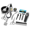 Pretend Play Barber Shop Toy for Kids Aged 3-6,Kids Shaving Kit with Electronic Clipper,Toddler Haircut Kit,Role Play Gift for Boys