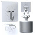 DDMY Heavy Duty Hook 24 Pack Self Adhesive Hooks for Hanging Wall Hooks Transparent Reusable Waterproof Adhesive Sticky Hook for Kitchen Curtain, Towel Bathroom,Coat Shower Door Utility No Damage