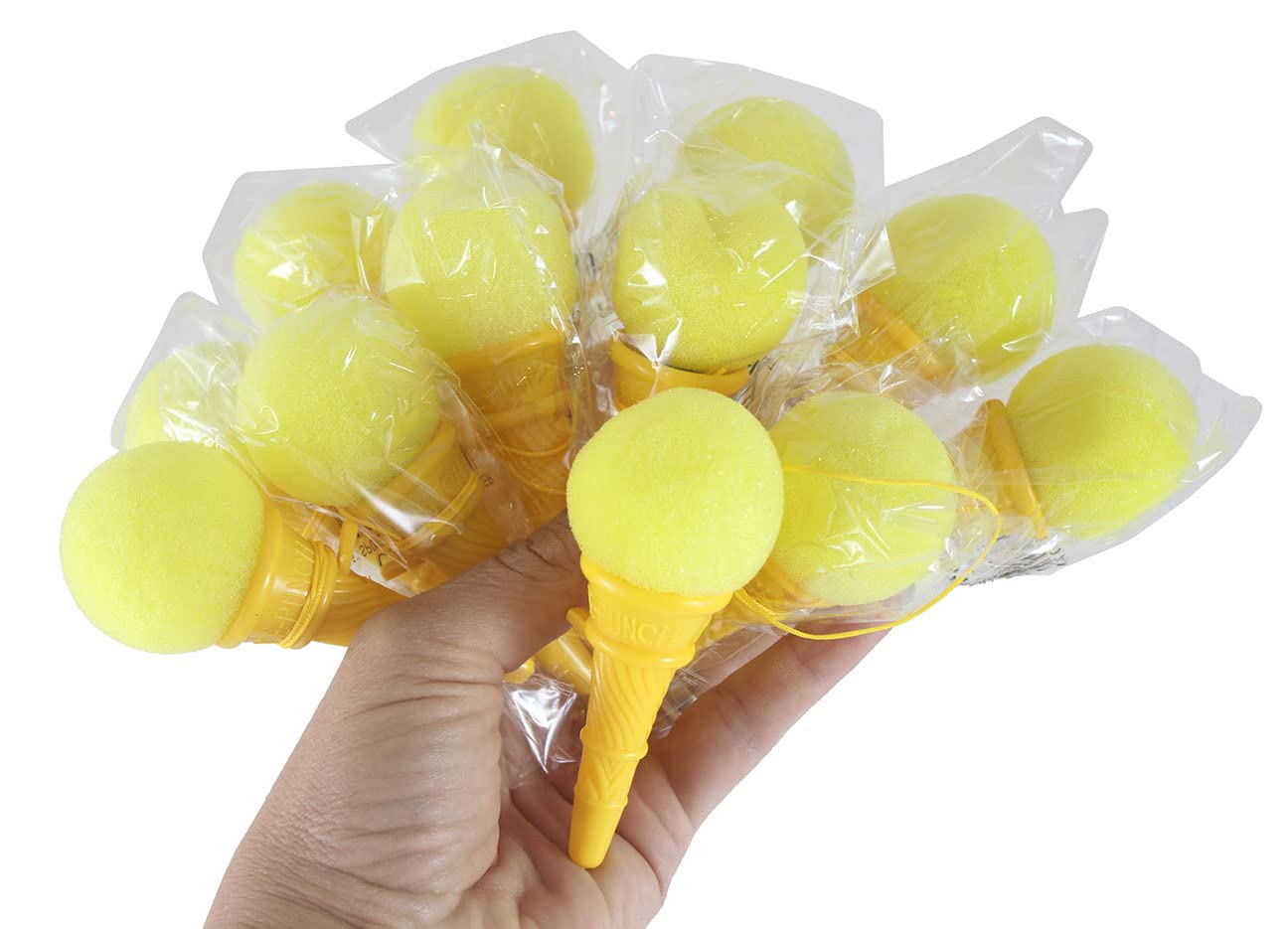 Bulk 12 Mini Ice Cream Cone - Shooter Popper Toy - Foam Ball Shoots from Cone - Launcher Novelty Toy (1 Dozen)