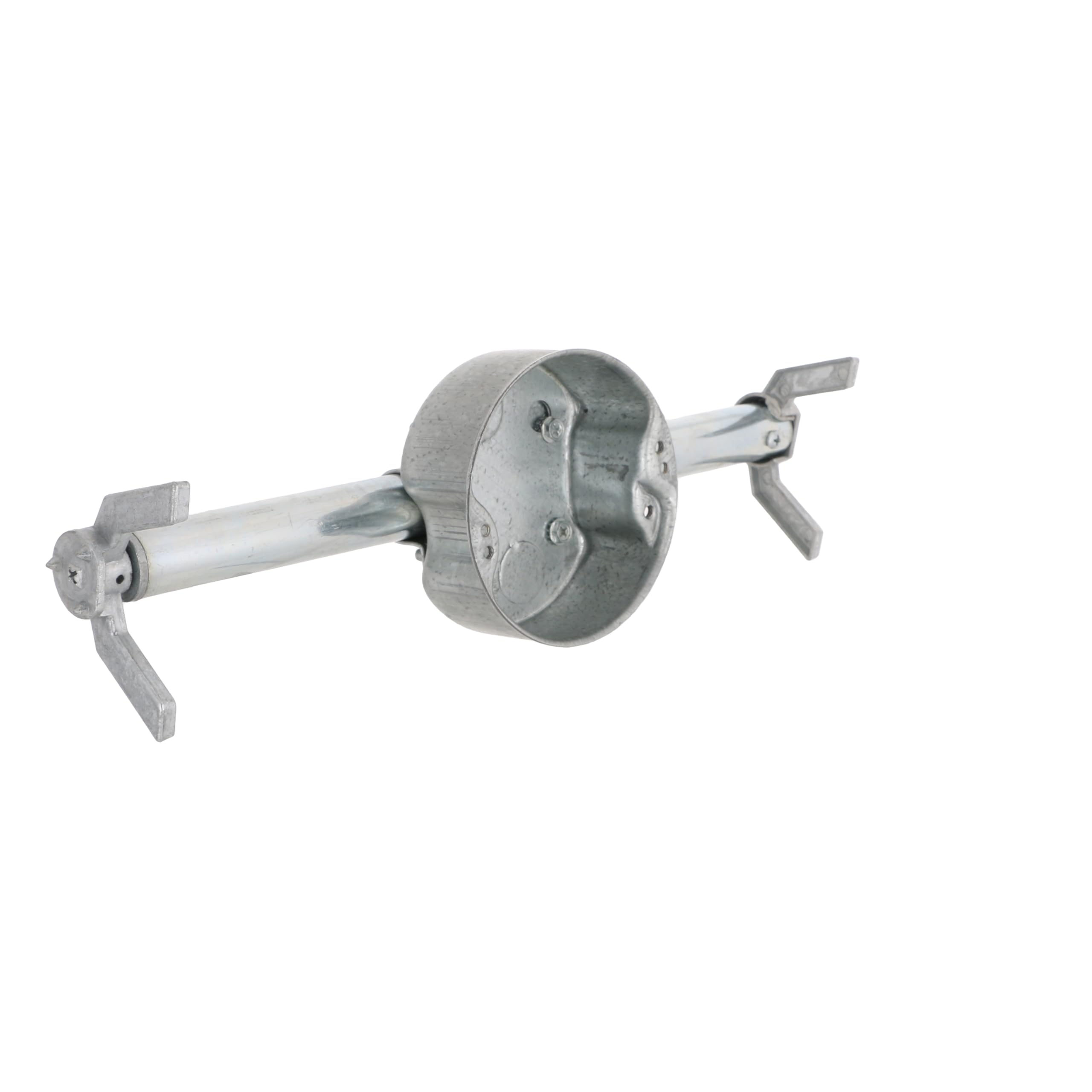 RACO RETRO-BRACE 936 1.5-in. Deep Ceiling Fan Box for Old Work 2.5-in. Knockouts, Old Work Electrical Box, Adjustable Brace, and Mounting Bracket for Ceiling Light Fixtures & Chandelier Fans