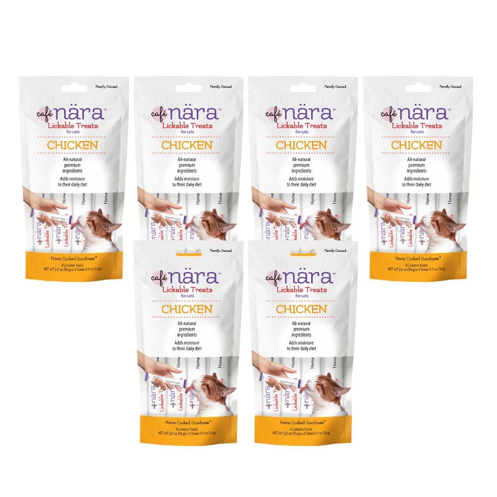 Café Nara Chicken Flavored Lickable Treats for Cats - Pack of 6