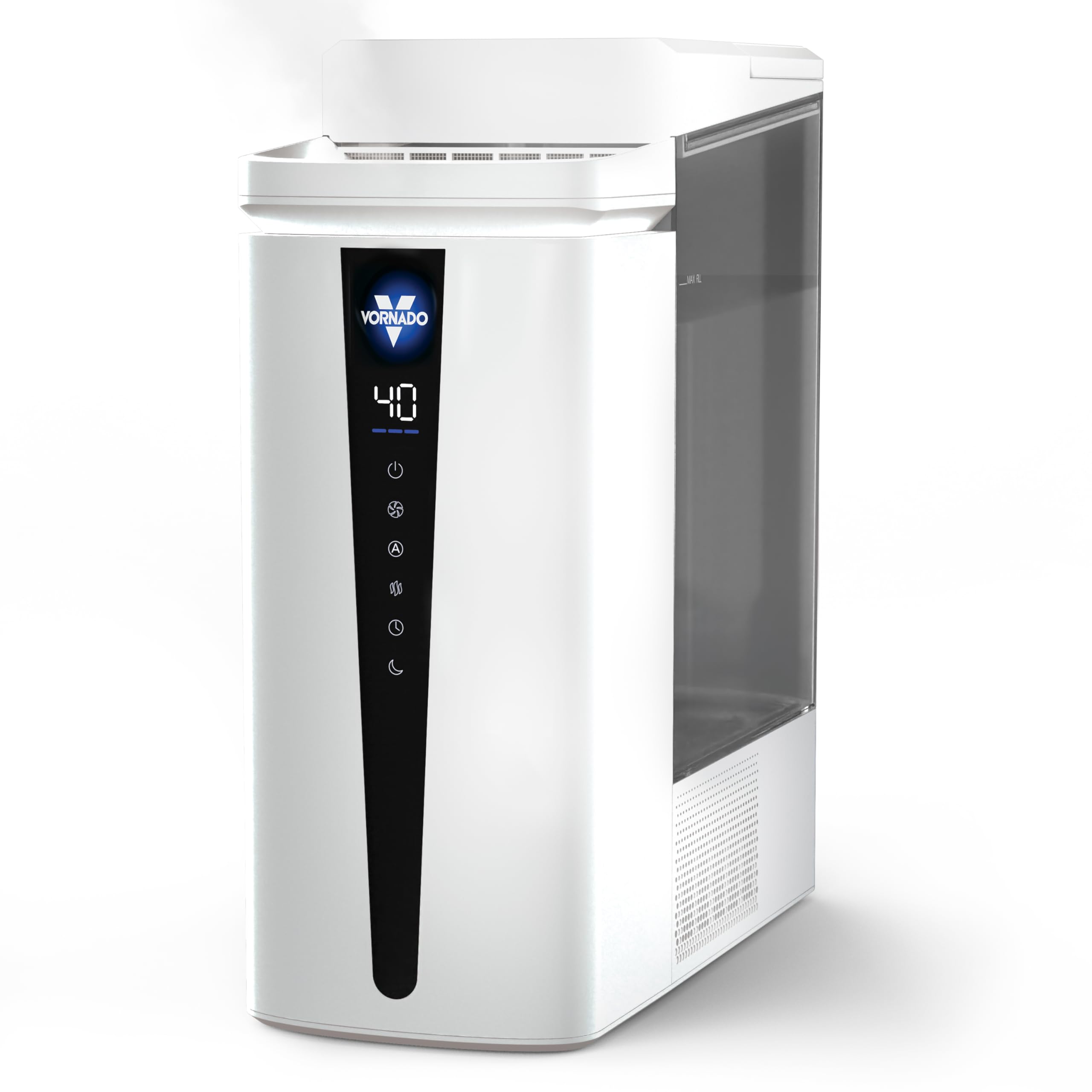 Vornado MISTIC 8 Whole Room Ultrasonic Humidifier, Top-Fill, Aromatherapy, 2-Gallon Tank, 3-Gallon Output, Warm or Cool Mist Humidifier, Automatic Humidity Control, Included Scent Pads
