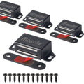 Mousike Cabinet Magnets 30lb Black Door Magnets with Strong Magnetic for Kitchen Cupboard Wardrobe Closet Cabinet Door Drawer Latch 4 Pack