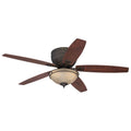 Westinghouse Quiet Operation Reversible Blades Ceiling Fan with LED Light Kit for Indoor Use, 52 Inch, Brushed Nickel Finish, Bronze