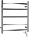 LUNEZY Heated Towel Rail Rails Wall Mounted Towel Warmer, Electric Towel Warmer Rack Brushed Nickel Stainless Steel Heated Bars Towel Drying Rack Heated for Bathroom (Size : Hard Wire)